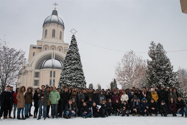 Grupul elevilor și care au participat la „Programare cu răbdare” în ziua de 15 decembrie 2018